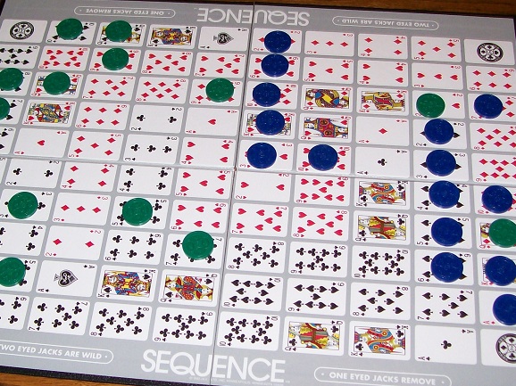 Sequence Card Brettspiel Challenge Strategy w/ 135 Playing Chips Karten Family 