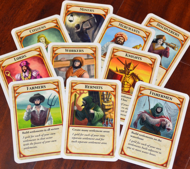 Board game cards