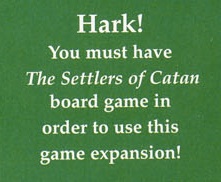 Settlers of Catan board game expansion