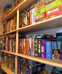 Board games shelf