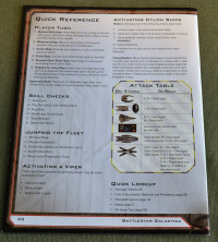 Battlestar Galactica board game rulebook