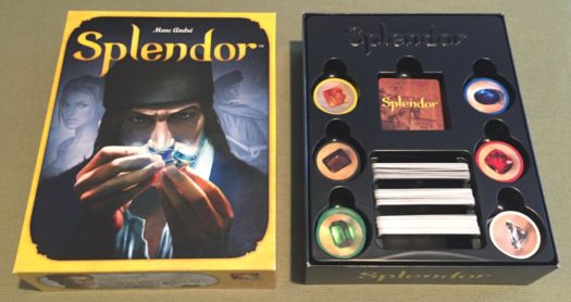 Splendor board game inside