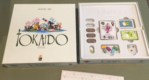 Tokaido board game inside