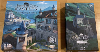 Between Two Castles of Mad King Ludwig Secrets and Soirees board game