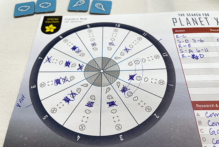 The Search for Planet X deduction game
